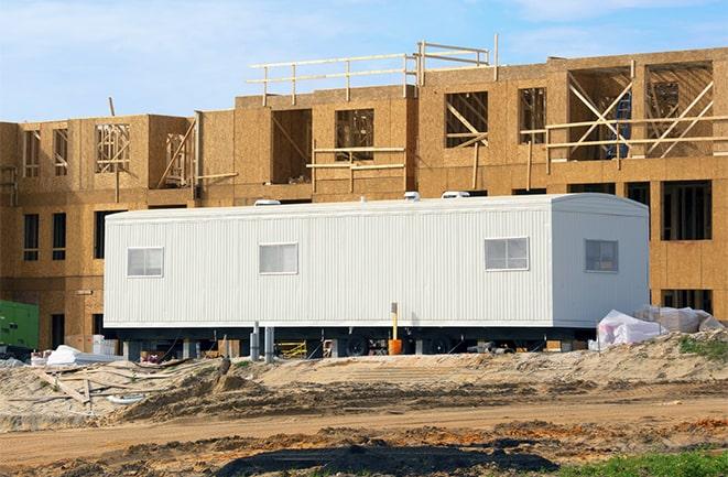 construction site with mobile office rentals in Lakewood CA